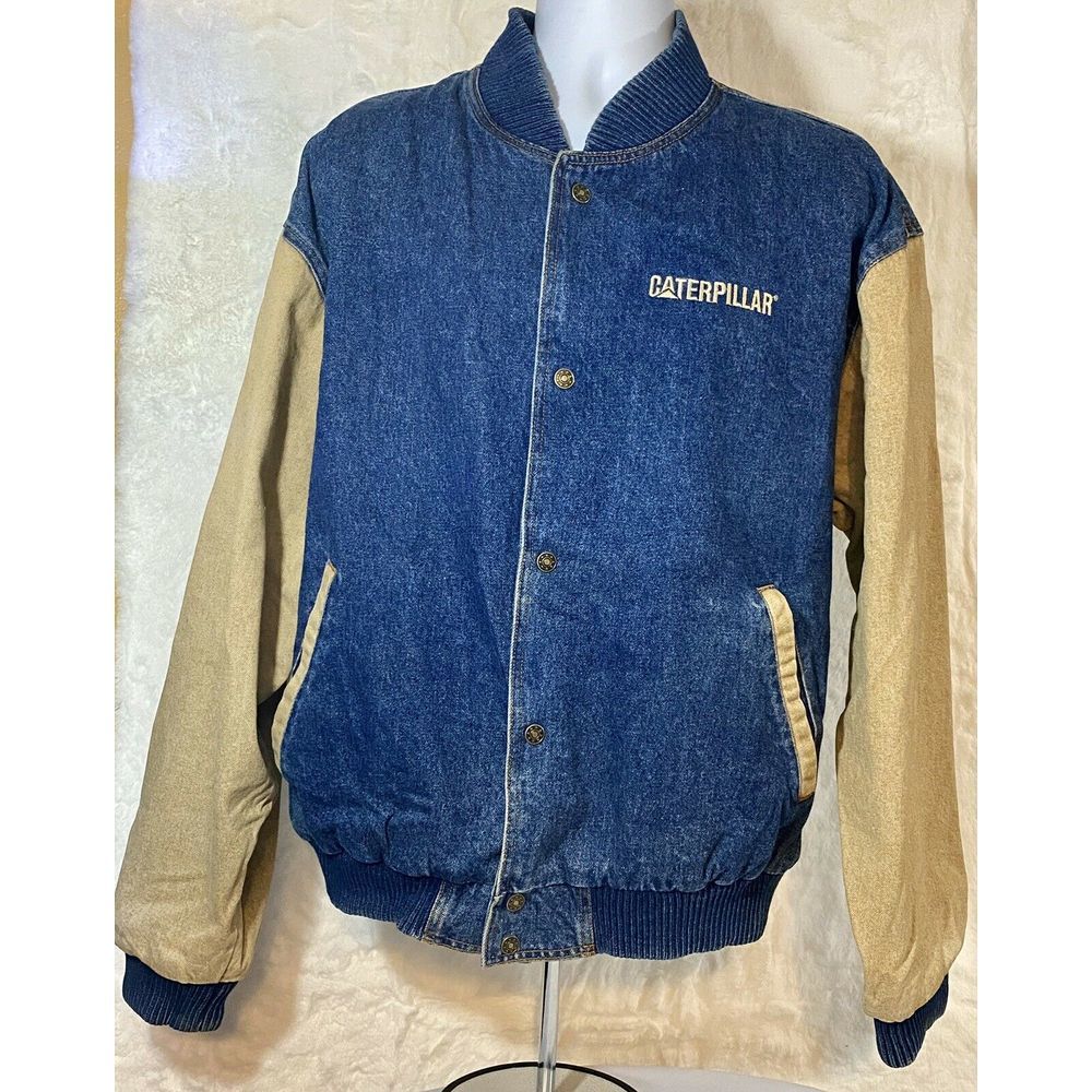 90s Turning Point VTG Denim Jacket Bomber Snap XL